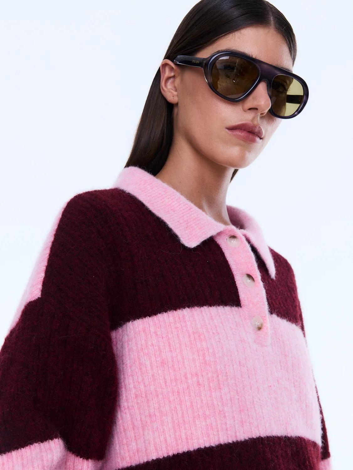 ENA PELLY | MIKAELA KNIT SWEATER - CHERRY STRIPE