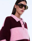 ENA PELLY | MIKAELA KNIT SWEATER - CHERRY STRIPE