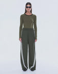 ENA PELLY | VALENTINA STRIPE PANT - OLIVE