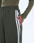 ENA PELLY | VALENTINA STRIPE PANT - OLIVE