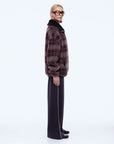 ENA PELLY | WINNIE QTR ZIP - BURGUNDY STRIPE