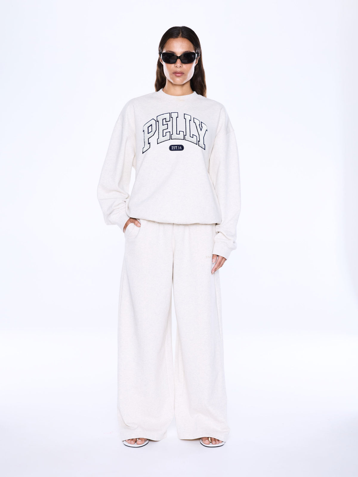 ENA PELLY | MILA OVERSIZED SWEATER - OAT MARLE
