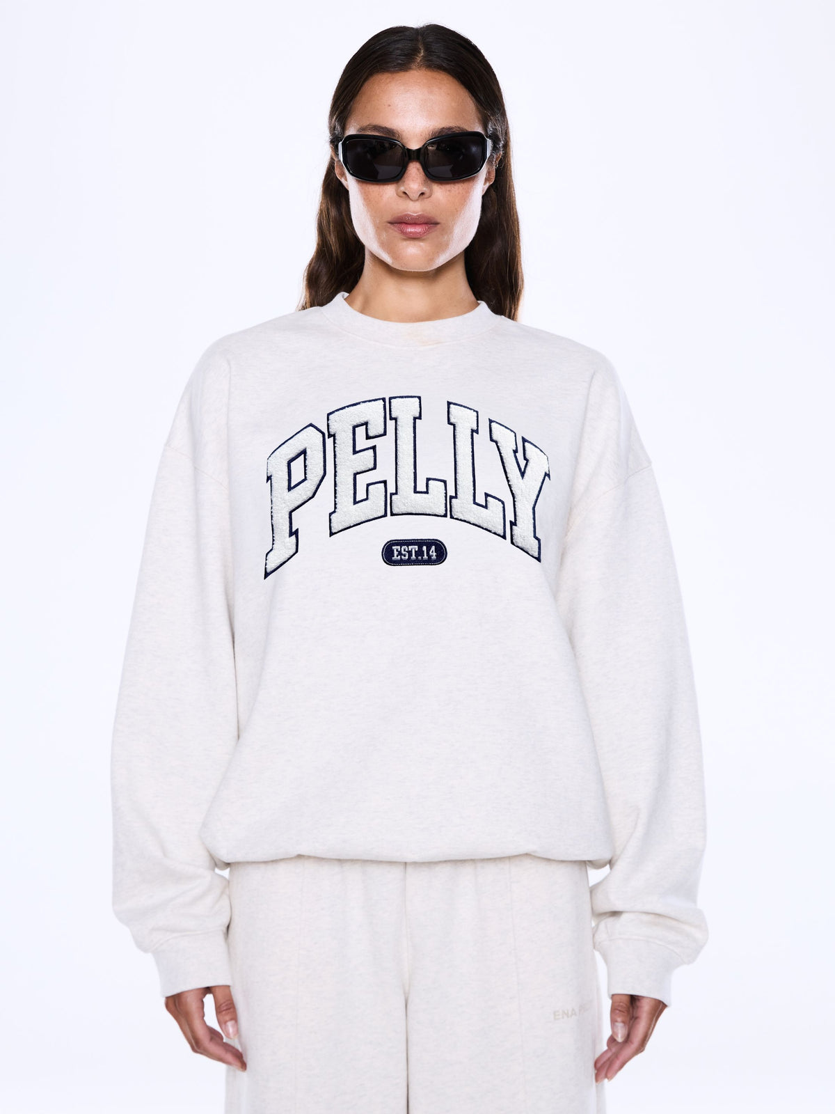 ENA PELLY | MILA OVERSIZED SWEATER - OAT MARLE