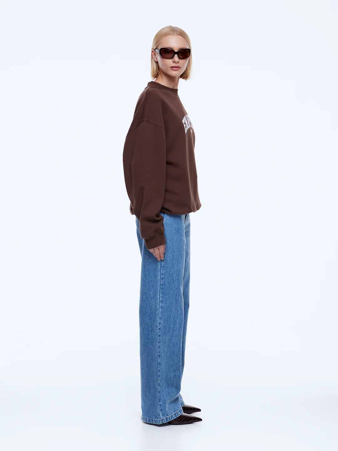 ENA PELLY | MILA OVERSIZED SWEATER - CHOCOLATE