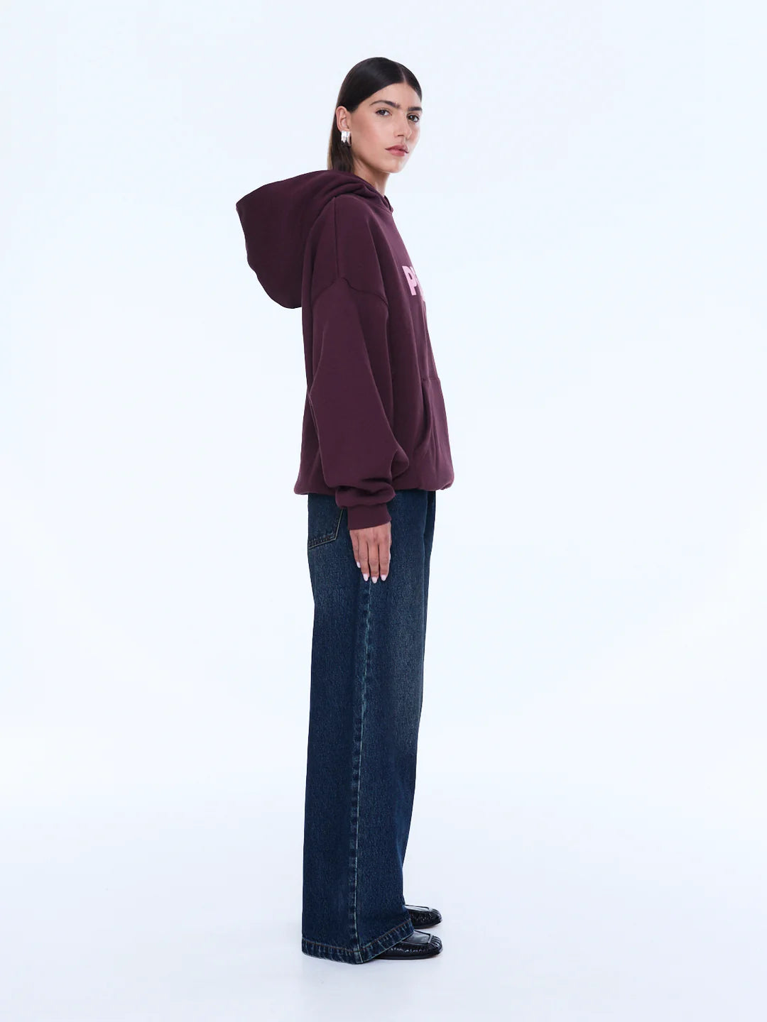 ENA PELLY | VARSITY HOODIE - DEEP CHERRY RED