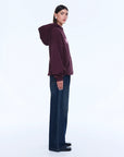 ENA PELLY | VARSITY HOODIE - DEEP CHERRY RED