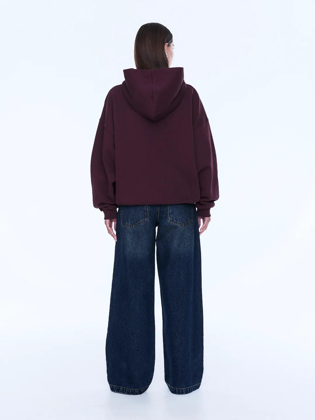 ENA PELLY | VARSITY HOODIE - DEEP CHERRY RED