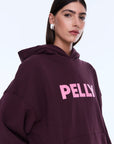 ENA PELLY | VARSITY HOODIE - DEEP CHERRY RED