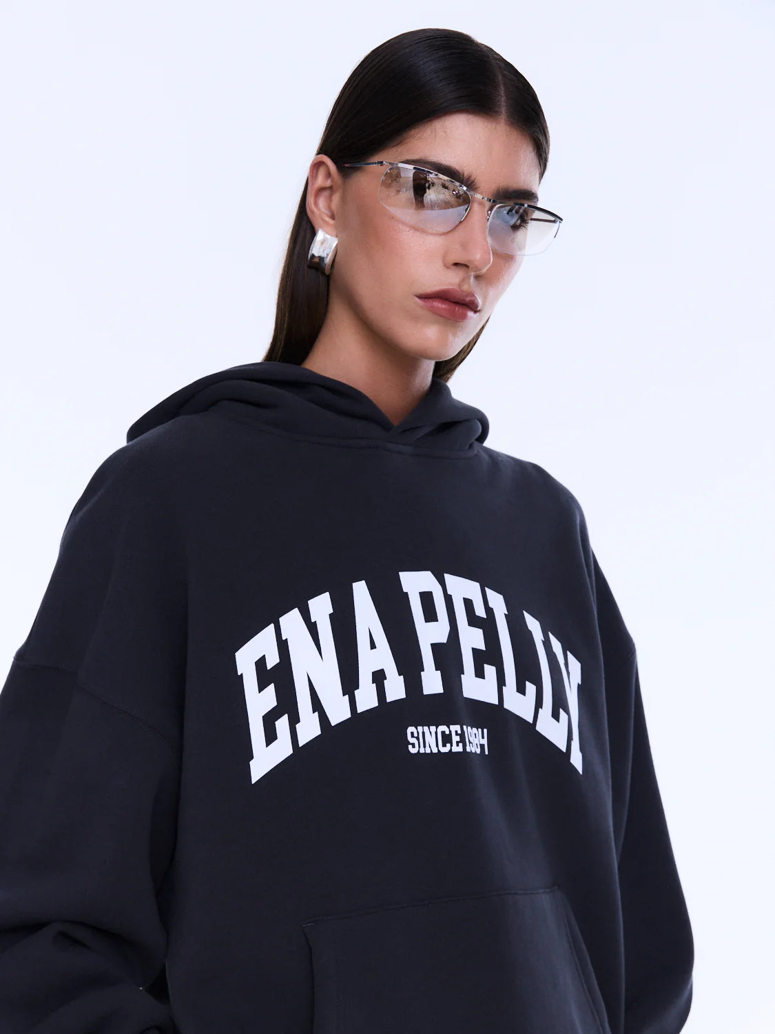 ENA PELLY | CASSIE OVERSIZED HOODIE - PHANTOM PELLY