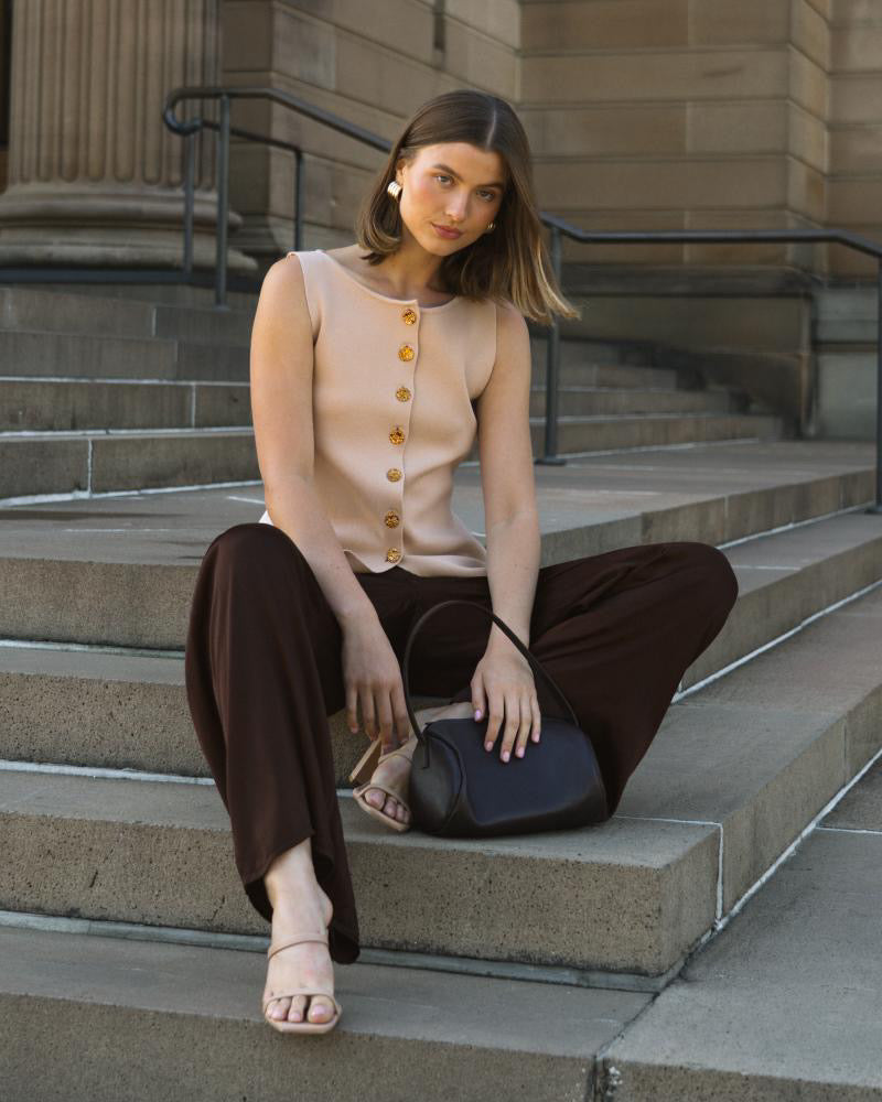 MINT | CHARLOTTE PANT - CHOCOLATE