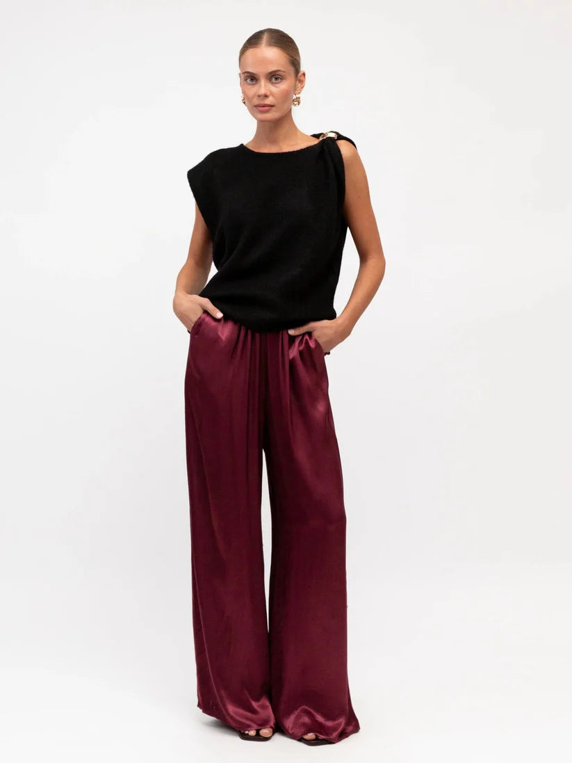 MINT | CHARLOTTE PANTS - MERLOT