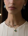 FAIRLEY | GREEN AGATE CLOVER NECKLACE