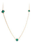 FAIRLEY | GREEN AGATE CLOVER NECKLACE