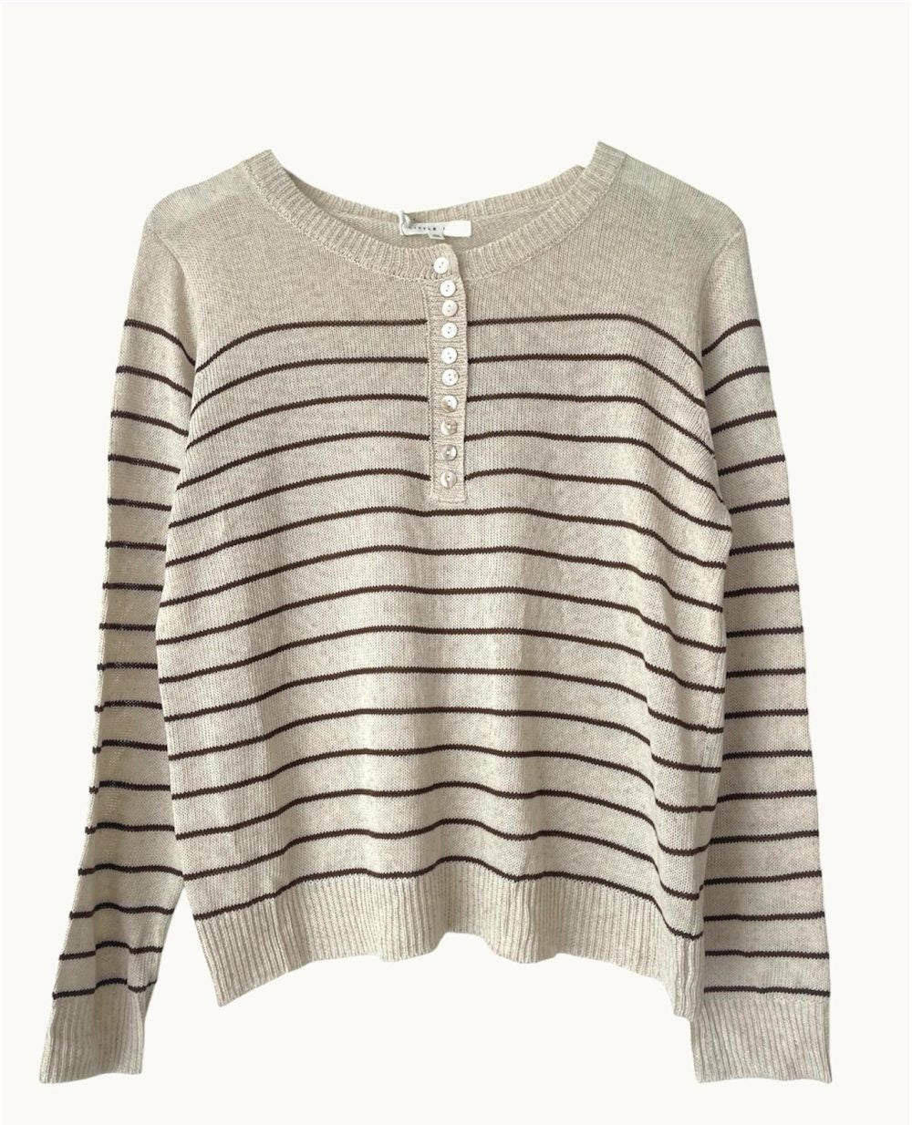 LITTLE LIES | GIA KNIT - CHOCOLATE STRIPE
