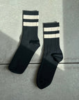 LE BON SHOPPE | HER VARSITY SOCKS - BLACK