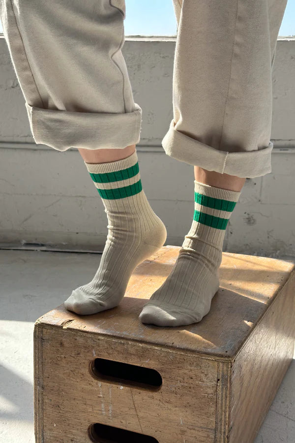 LE BON SHOPPE | HER VARSITY SOCKS - GREEN