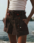 KIVARI | CELENE DENIM SHORT - CHOCOLATE