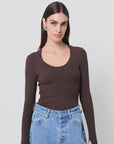 MOSSMAN | LINCOLN TOP - CHOCOLATE