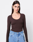 MOSSMAN | LINCOLN TOP - CHOCOLATE