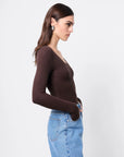 MOSSMAN | LINCOLN TOP - CHOCOLATE