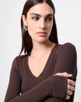 MOSSMAN | LINCOLN TOP - CHOCOLATE