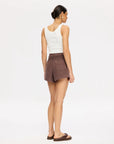 KIVARI | CELENE DENIM SHORT - CHOCOLATE