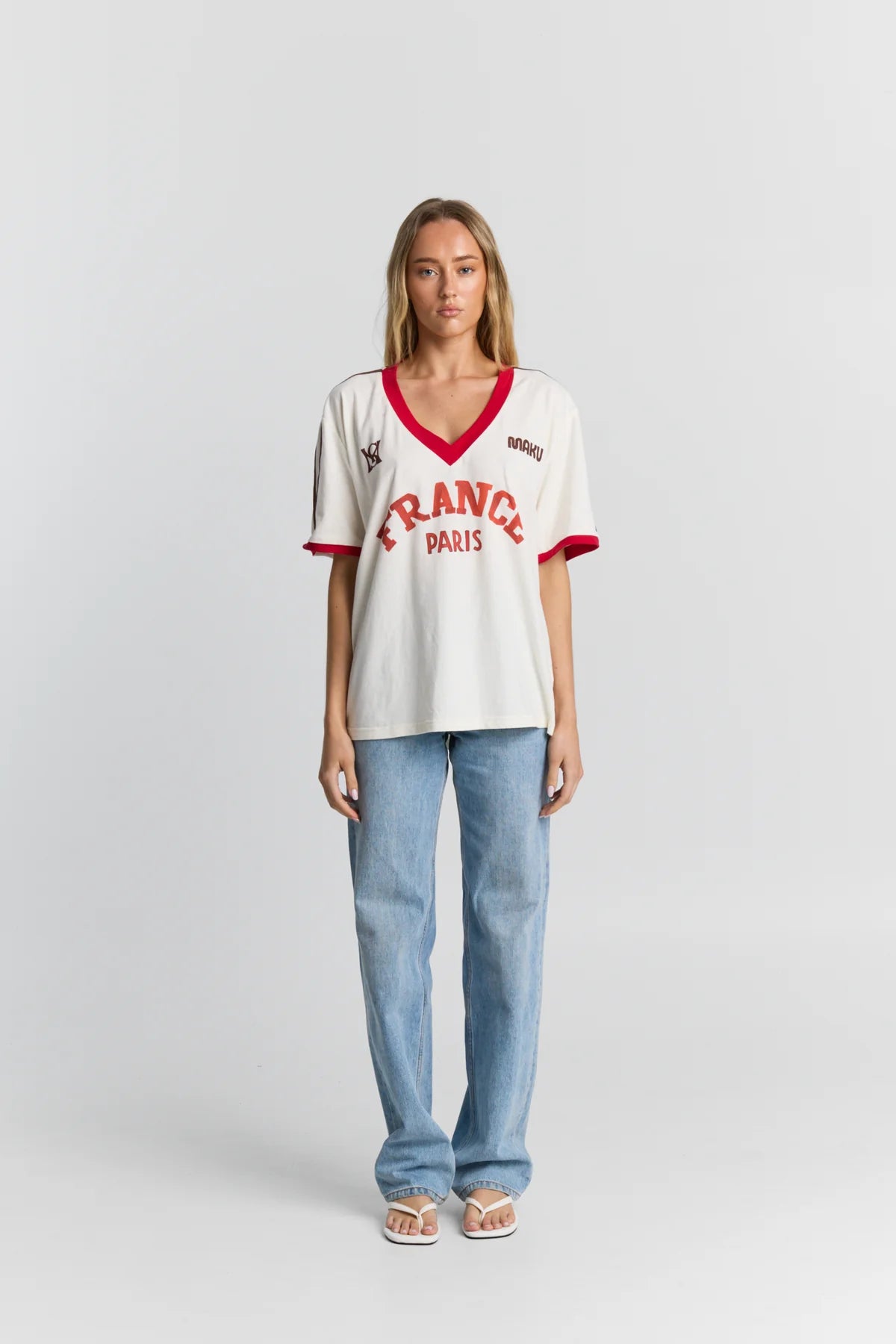 MAKU | FRANCE V NECK T-SHIRT