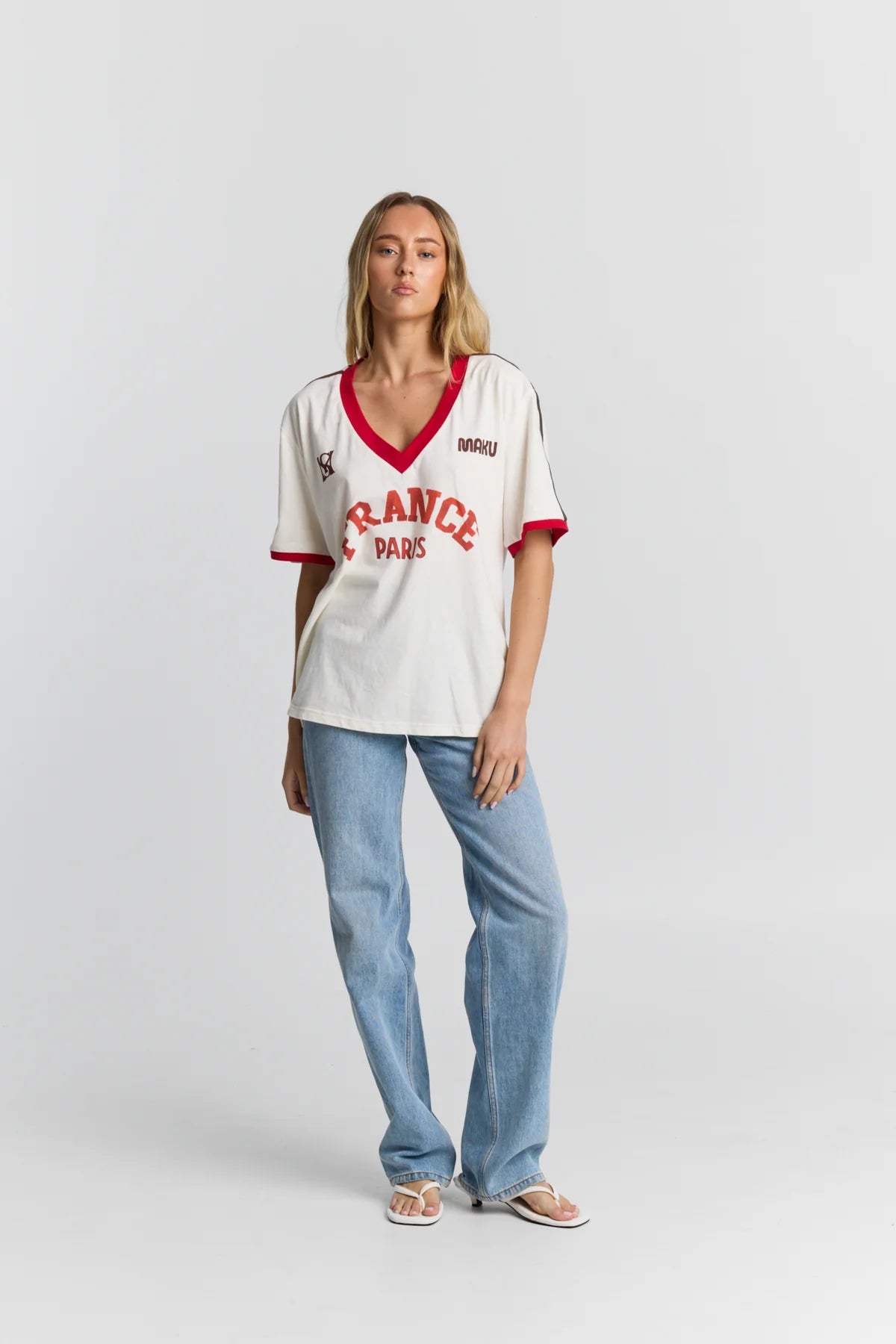 MAKU | FRANCE V NECK T-SHIRT