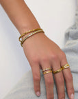 ARMS OF EVE | QUINN GOLD CUFF MEDIUM - STONE