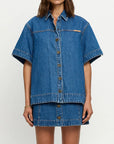 KIVARI | MARLA DENIM SHIRT - INDIGO