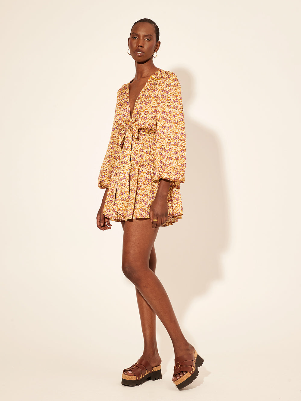 KIVARI | MIA TIE FRONT MINI DRESS