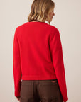 CERES LIFE | NELLY LONG SLEEVE CARDI - FIERY RED