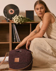 NIM | LEATHER TRIMMED RAFFIA BB - COCOA