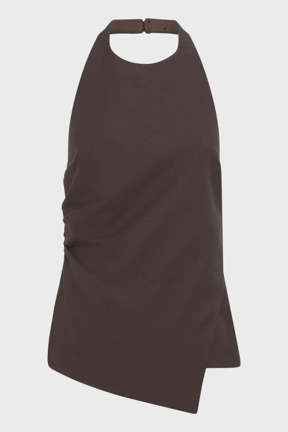 NUDE LUCY | JUNO HALTER TOP - CHOCOLATE