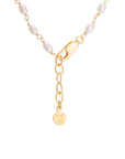 FAIRLEY | PEARL MALACHITE CLOVER NECKLACE