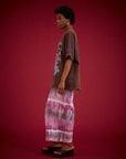 KINGA CSILLA | PURPLE WAVE COLUMN SKIRT