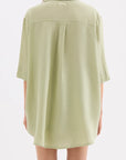 NUDE LUCY | LOUNGE LINEN LONGLINE SHIRT - DEW