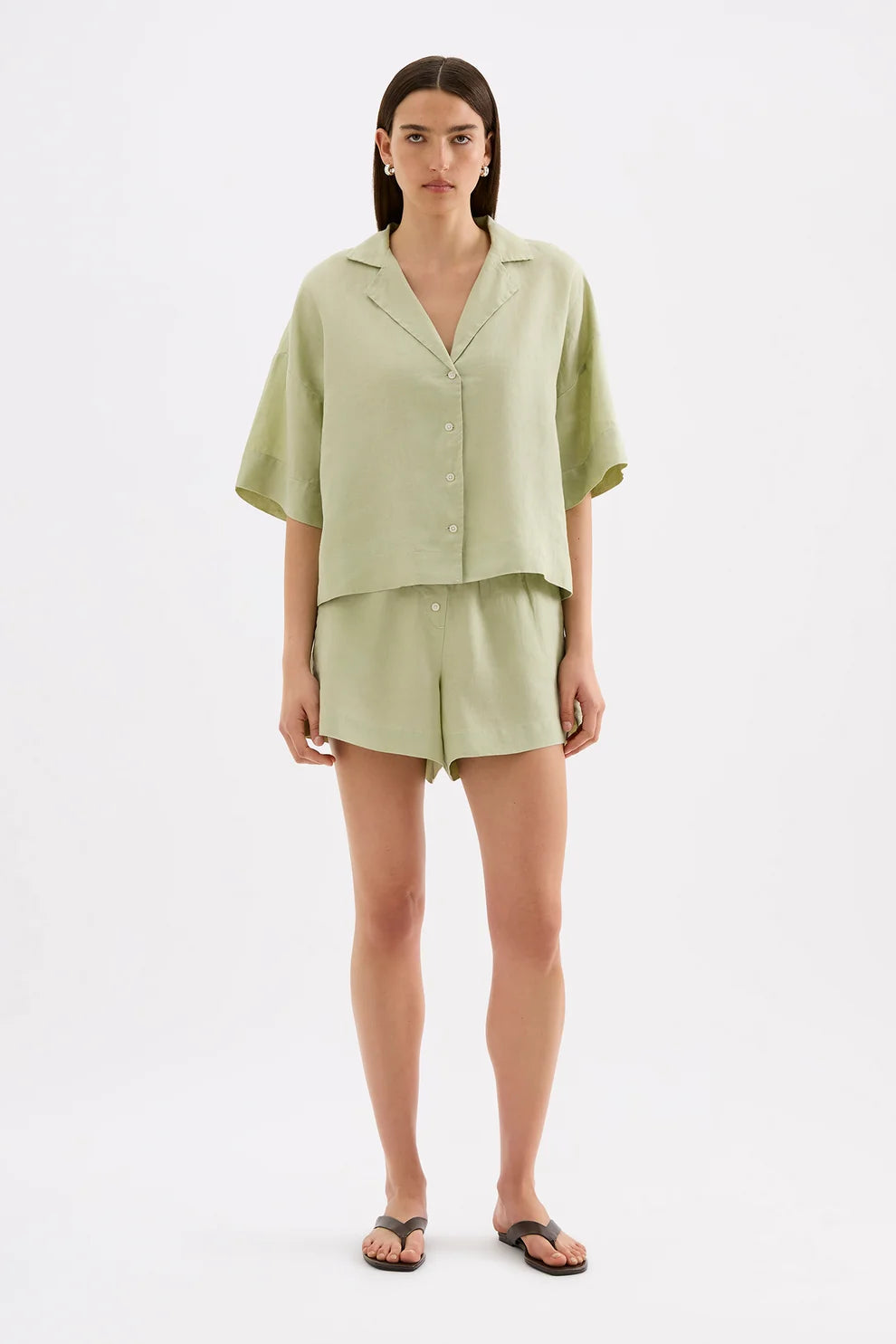 NUDE LUCY | LOUNGE LINEN SHORT - DEW
