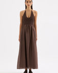 NUDE LUCY | ALIKI MAXI DRESS - CHOCOLATE