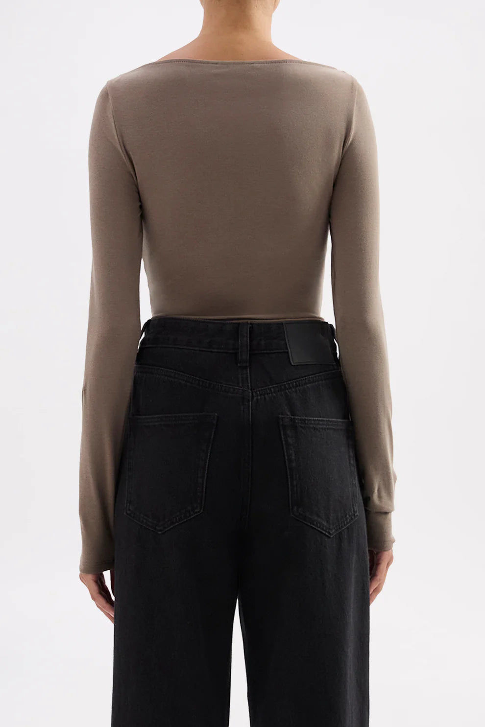 NUDE LUCY | DANIYA L/S TOP - TRUFFLE