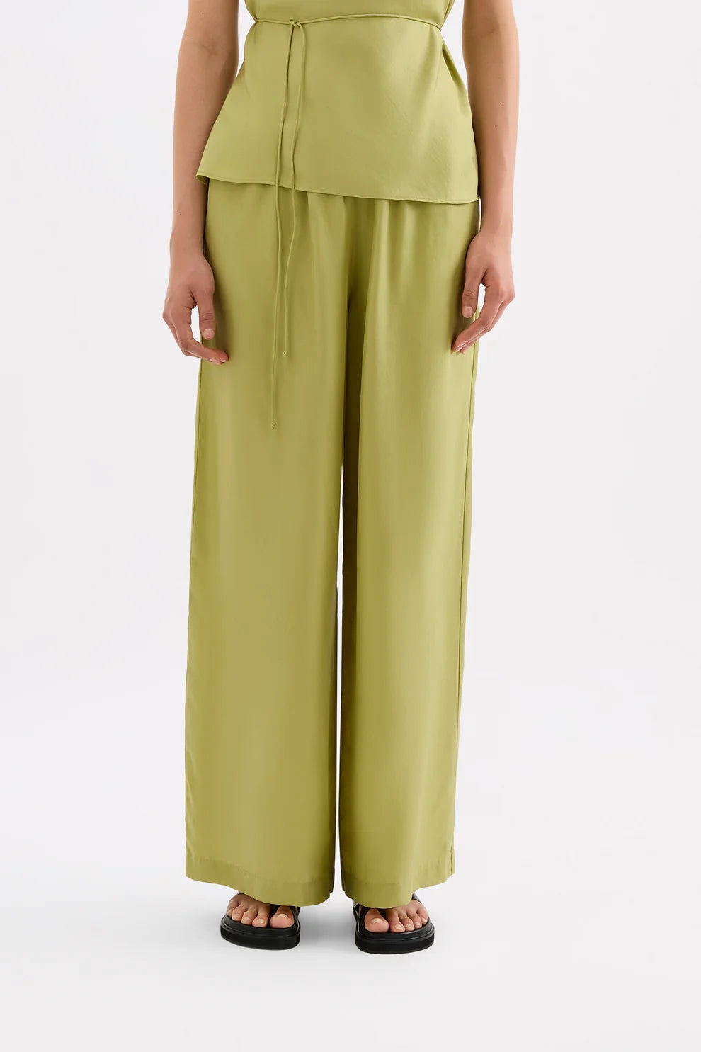 NUDE LUCY | TILLY TENCEL PANT - WASABI