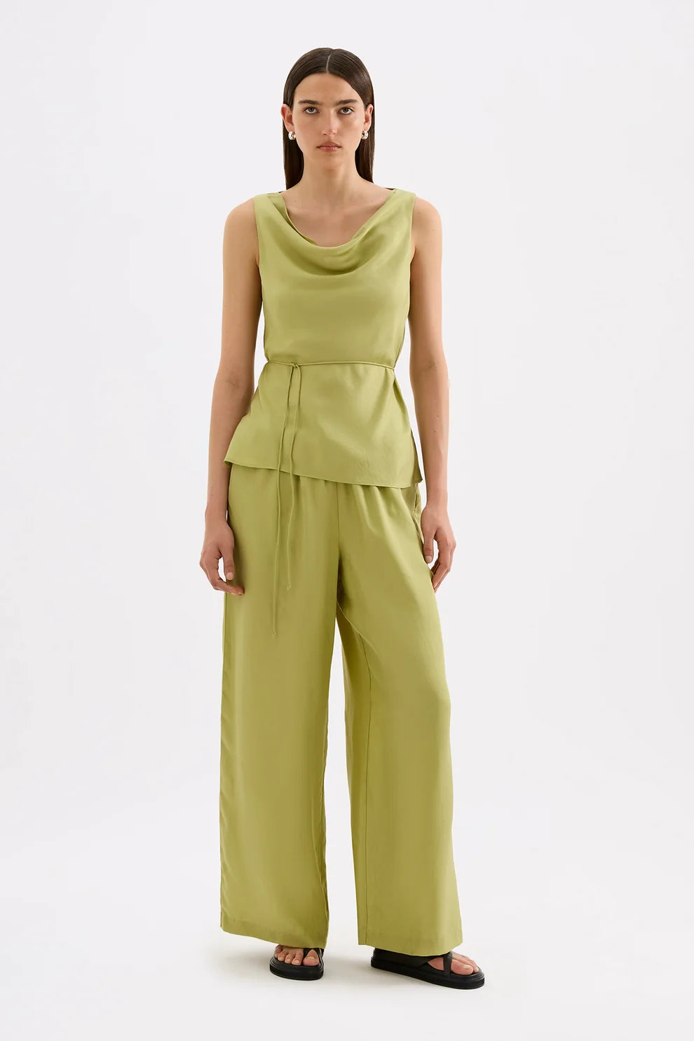NUDE LUCY | TILLY TENCEL PANT - WASABI