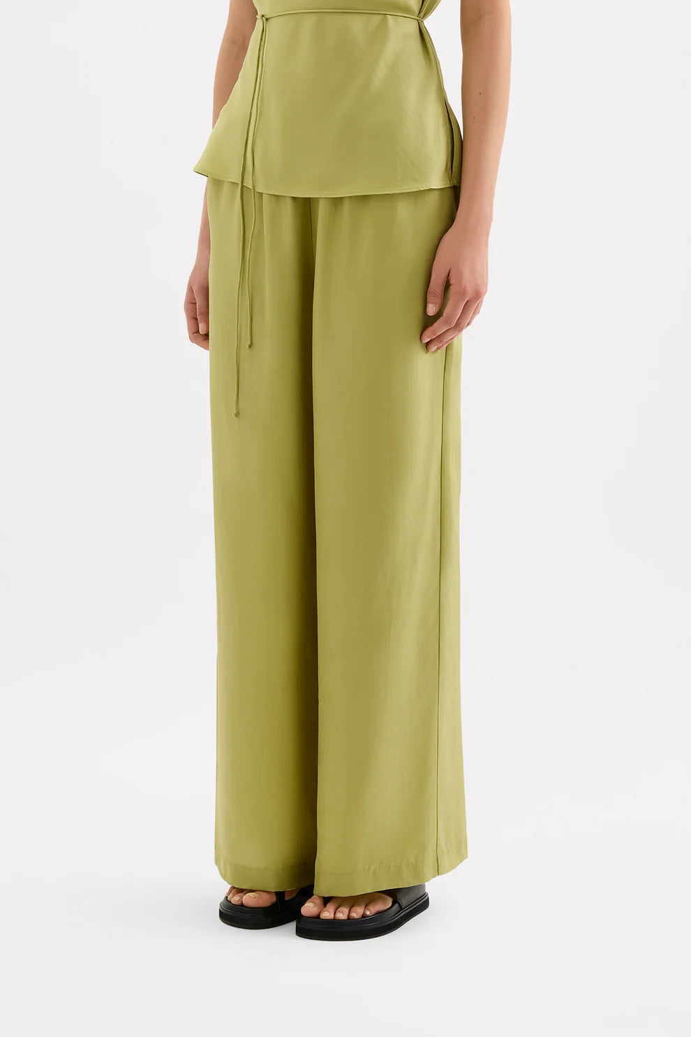 NUDE LUCY | TILLY TENCEL PANT - WASABI