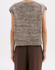 NUDE LUCY | MILA KNIT VEST - WALNUT SPECKLE