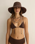 SOLEIL SOLEIL | TOWELLING SUNHAT - SOLSTICE TRUFFLE
