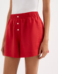 NUDE LUCY | LOUNGE LINEN SHORT - VERMILLION