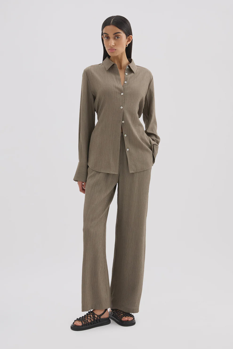 NUDE LUCY | SAMIRA SHIRT - TRUFFLE
