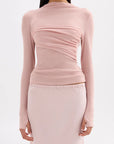 NUDE LUCY | ASTER L/S MESH TOP - BLUSH