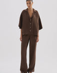 NUDE LUCY | LOUNGE LINEN PANT - CHOCOLATE