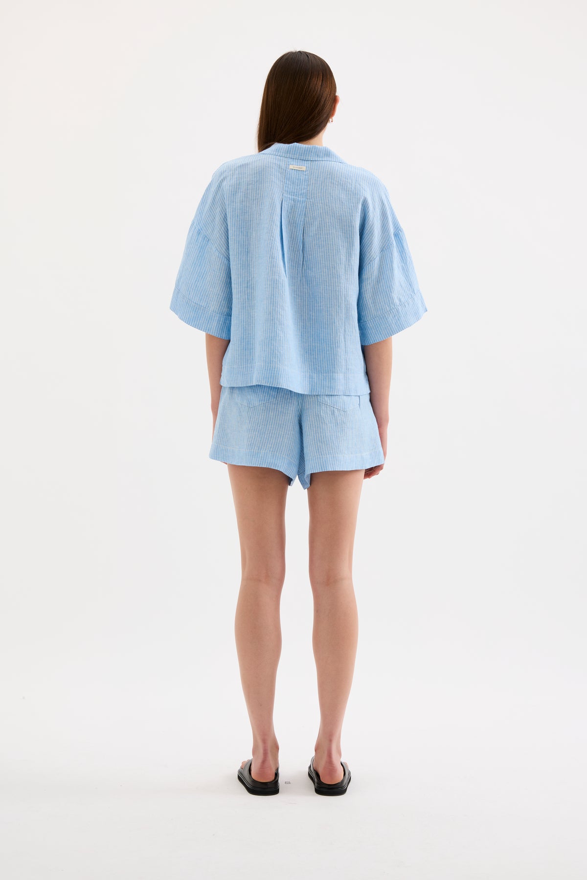 NUDE LUCY | LOUNGE STRIPE LINEN SHORT